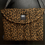 Leopard-Print Quilted Laptop Case