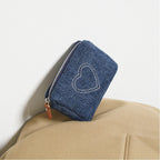 Denim Heart Coin Pouch