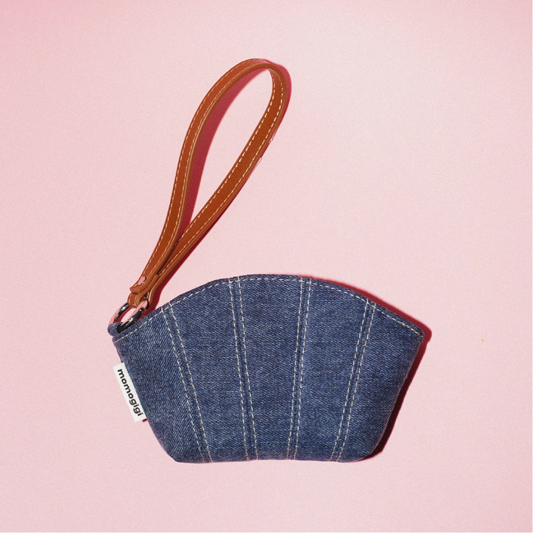 Denim Shell Mini Pouch