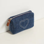 Denim Heart Coin Pouch
