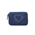 Denim Heart Coin Pouch