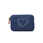 Denim Heart Coin Pouch