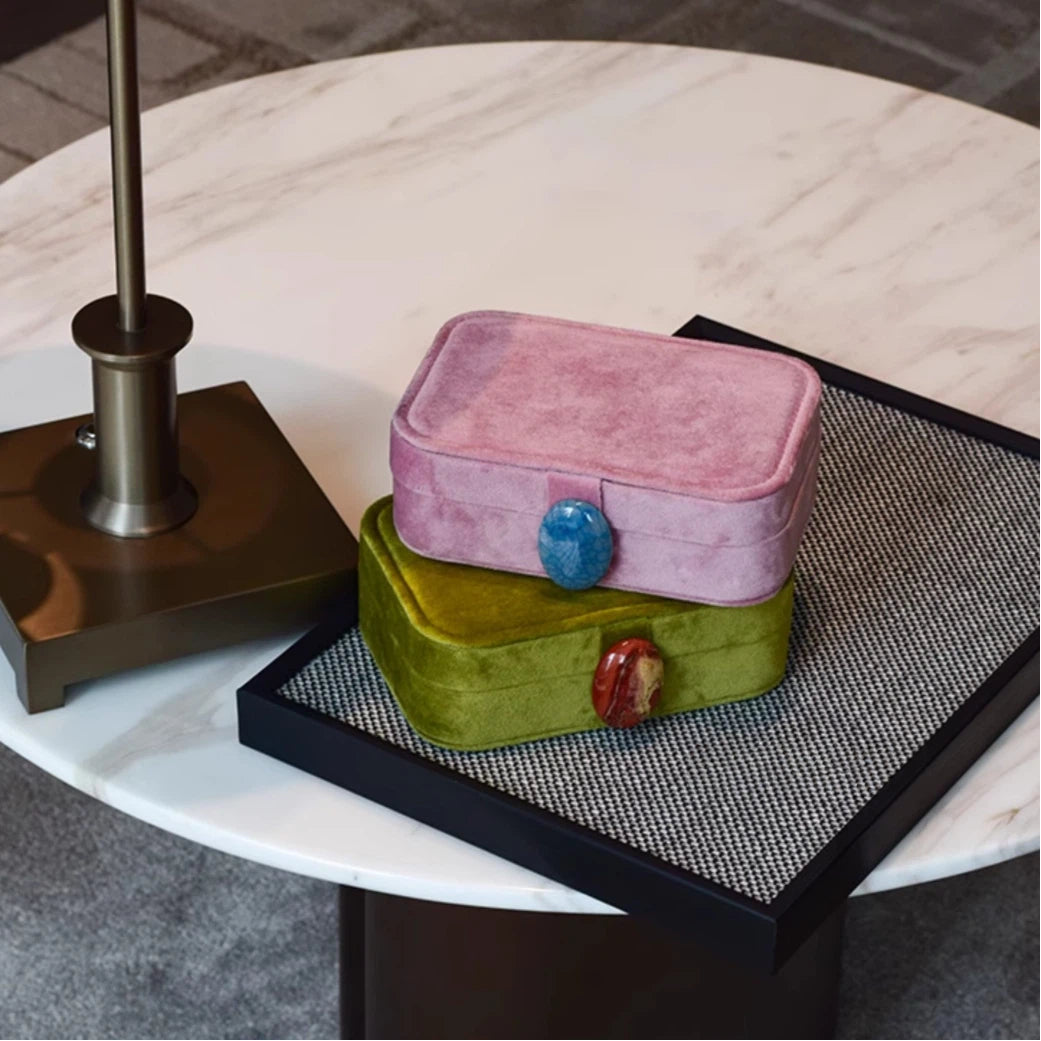 Velvet Pebble Jewellery Box