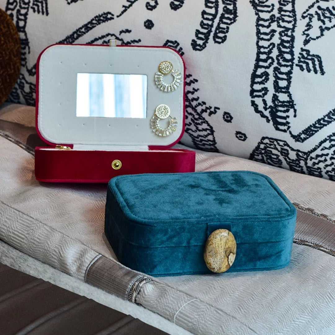 Velvet Pebble Jewellery Box
