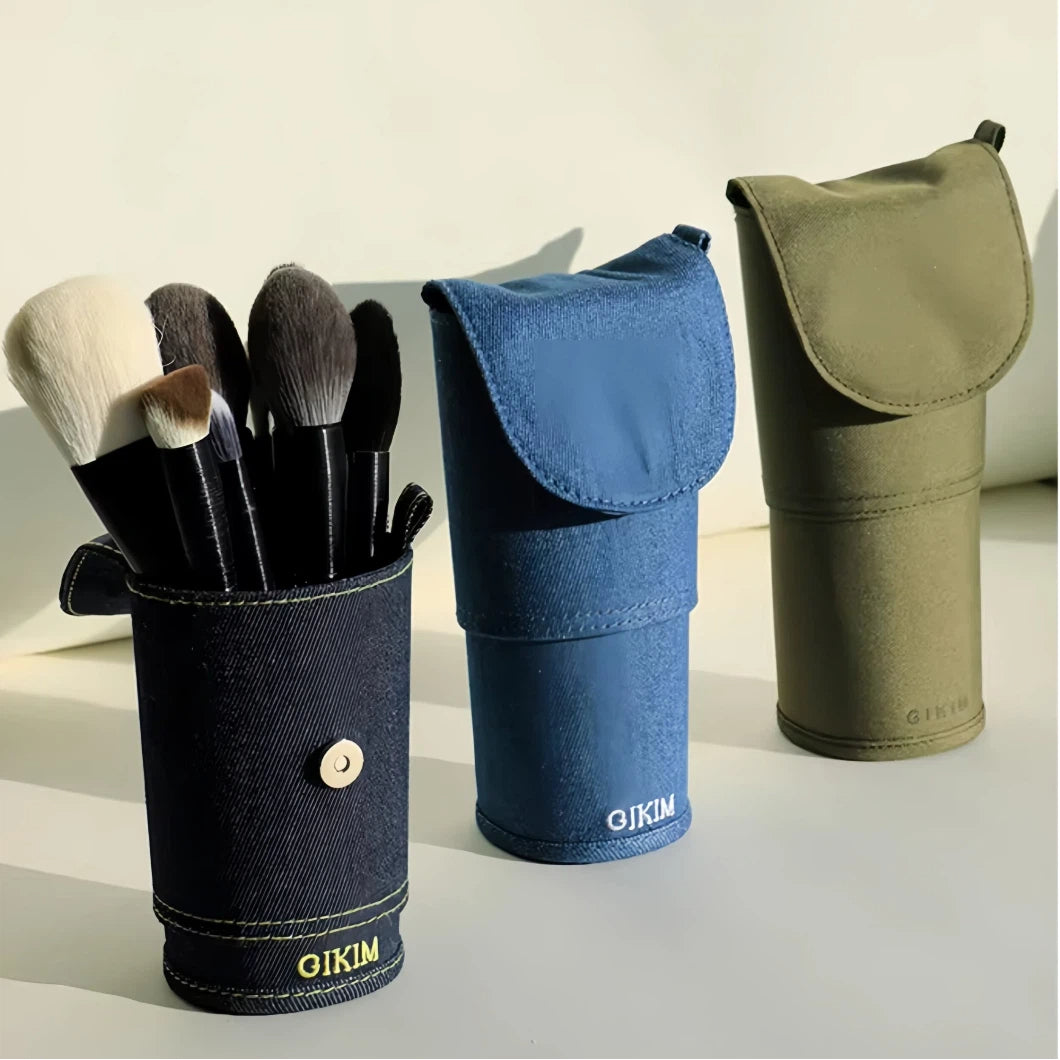 Denim Adjustable Makeup Brush Holder