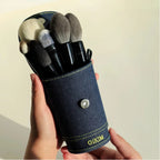 Denim Adjustable Makeup Brush Holder