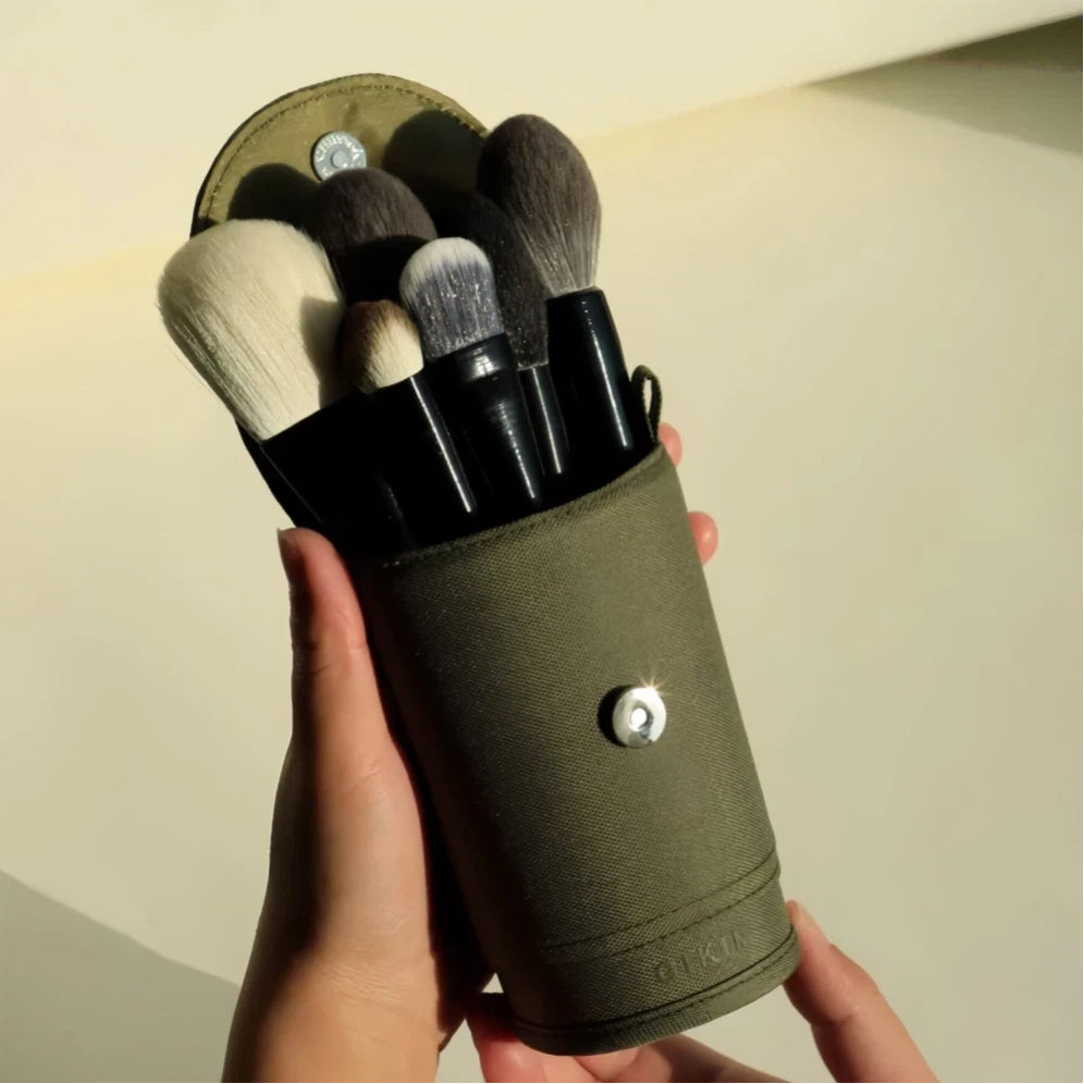 Denim Adjustable Makeup Brush Holder