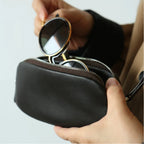 Soft Leather Open-Side Glasses Case