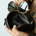 Soft Leather Open-Side Glasses Case
