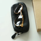 Soft Leather Open-Side Glasses Case