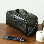 Glossy Leather Lay-Flat Makeup Case