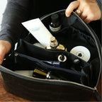 Glossy Leather Lay-Flat Makeup Case