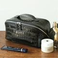 Glossy Leather Lay-Flat Makeup Case