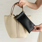 Pebbled Snap-Frame Glasses Pouch