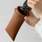 Pebbled Snap-Frame Glasses Pouch