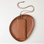 Soft Leather Zip Glasses Pouch