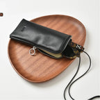 Soft Leather Zip Glasses Pouch