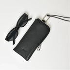 Soft Leather Zip Glasses Pouch