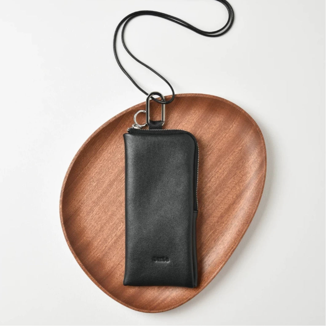 Soft Leather Zip Glasses Pouch