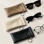 Pebbled Snap-Frame Glasses Pouch