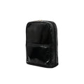Black makeup bag on a white background