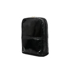 Black makeup bag on a white background